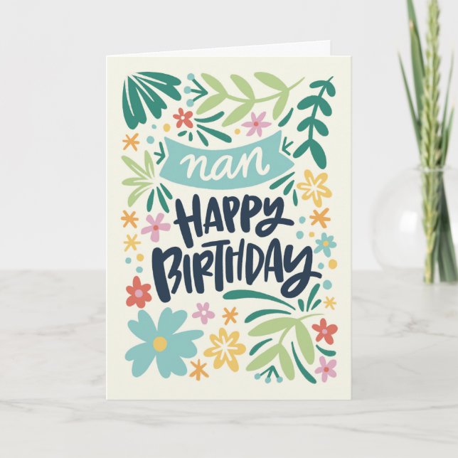 Nan summer birthday card (Front)
