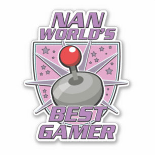 Nan World's best gamer retro logo