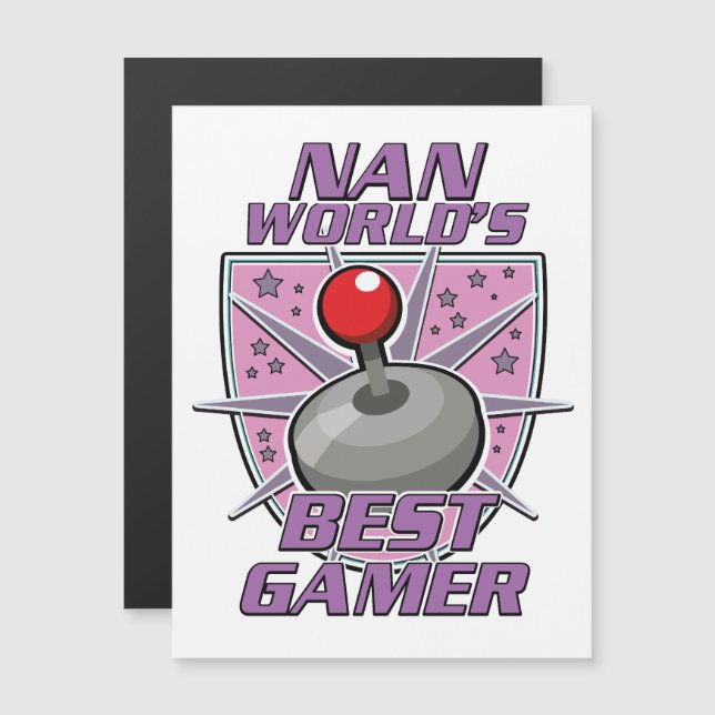 Nan World's best gamer retro logo (Front/Back)