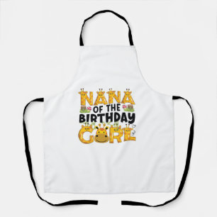 Nana 1st Birthday Girl Giraffe Theme Party Zoo Saf Apron