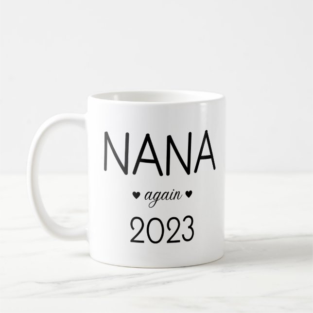 Nana Again 2023 Cup, Nana Again Announcement Coffee Mug (Left)