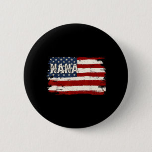Nana American Flag Patriotic Mothers Day Women 6 Cm Round Badge