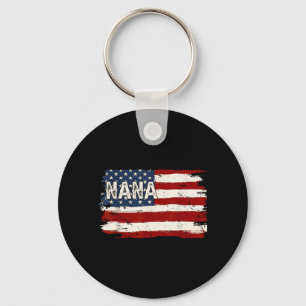 Nana American Flag Patriotic Mothers Day Women Key Ring