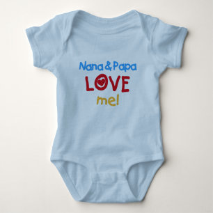 Nana and Papa Love Me Baby Bodysuit