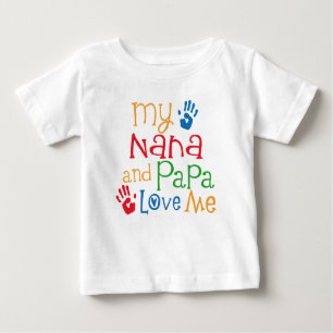 Nana and Papa Love Me Baby Boy Baby T-Shirt