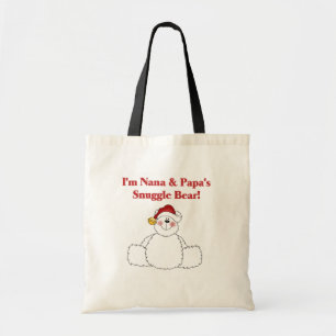 Nana and Papa's Snuggle Bear T-shirts and Gifts Tote Bag