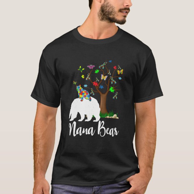 Nana Bear Autism Awareness Love Support T Shirt T  (Front)