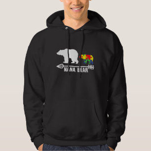 Nana Bear Autism Awareness Mummy Puzzle Hoodie