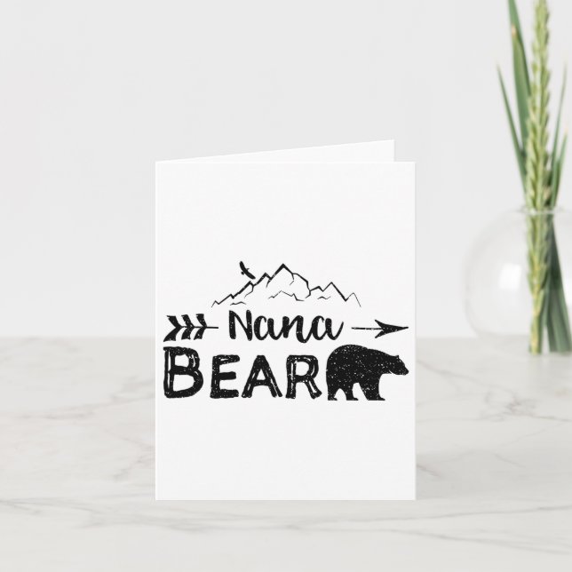 Nana Bear - Camping  Card (Front)