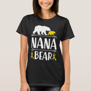Nana Bear Childhood Cancer Awareness Grandma Of A T-Shirt