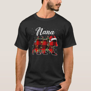 Nana Bear Shirt Red Buffalo Plaid Grandma Bear Paj