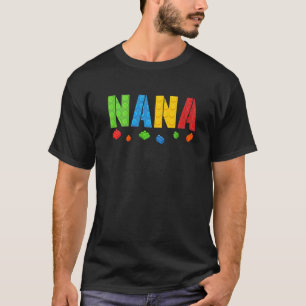 Nana Blocks Master Builder Brick Builder Birthday T-Shirt