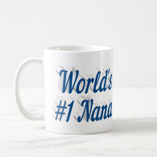 Nana blue half text coffee mug