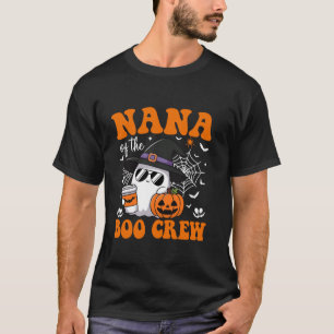 Nana Boo Crew Groovy Ghost Matching Family Hallowe T-Shirt