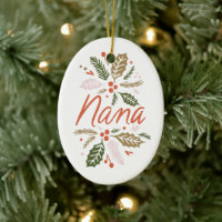 Nana Bright Holly Christmas Photo