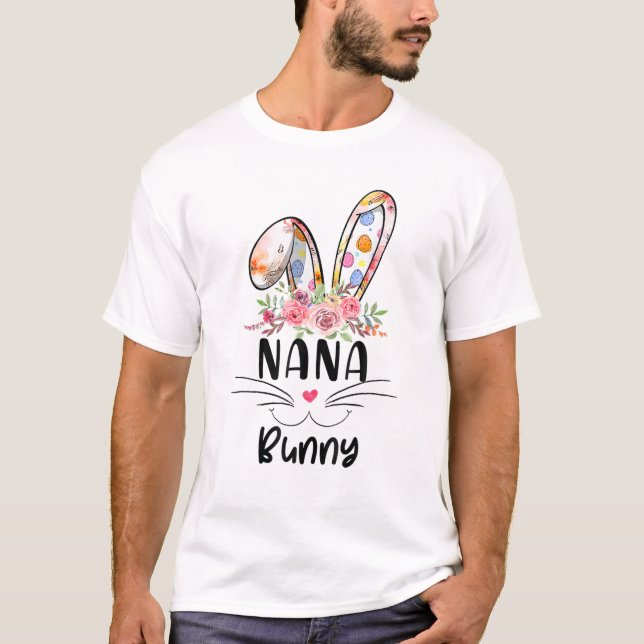 Nana Bunny Easter Family Matching Outfit T-Shirt (Front)