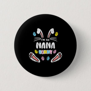 Nana Bunny Easter Matching Family Rabbit Grandma M 6 Cm Round Badge
