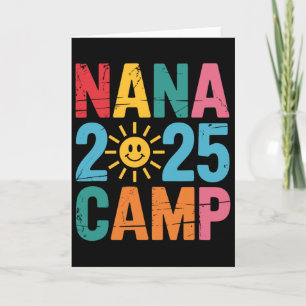 Nana Camp 2025 Family Vacation Summer Camping Crew Card