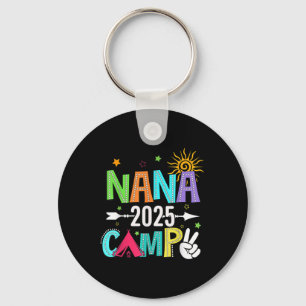 Nana Camp 2025 Family Vacation Summer Camping Crew Key Ring