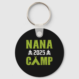 Nana Camp 2025 Family Vacation Summer Camping Crew Key Ring