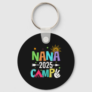Nana Camp 2025 Family Vacation Summer Camping Crew Key Ring