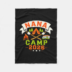 Nana camp 2026 family summer vacation camping crew fleece blanket