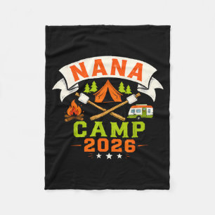 Nana Camp 2026 Family Summer Vacation Camping Crew Fleece Blanket