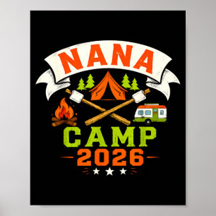 Nana camp 2026 family summer vacation camping crew poster