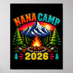 Nana Camp 2026 Family Summer Vacation Camping Crew Poster