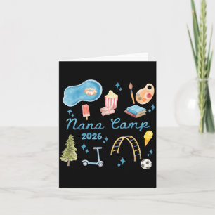 Nana Camp 2026 Family Vacation Summer Camping Crew Card