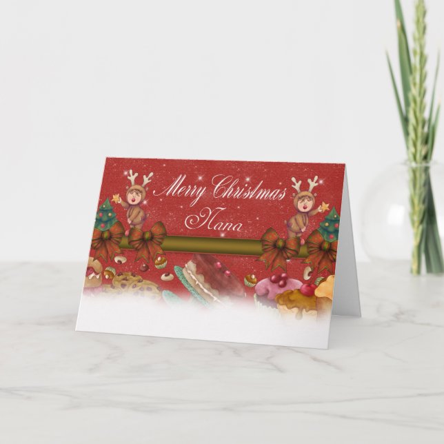 Nana Christmas Card - Cute Card For Nana (Front)