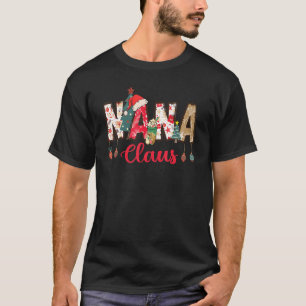 Nana Claus Christmas Family Matching Xmas Light Tr T-Shirt