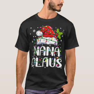 Nana Claus  Christmas Lights Pajama Family Matchin T-Shirt