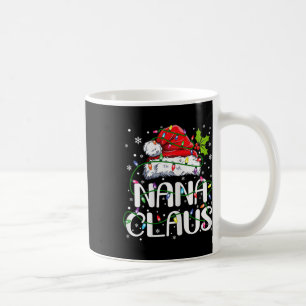 Nana Claus Christmas Lights Pajama Family Matching Coffee Mug