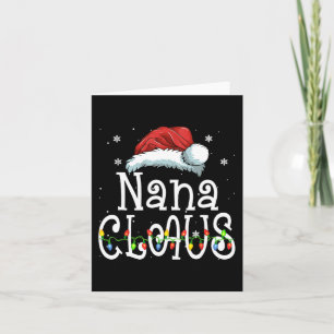 Nana Claus Christmas Pajama Family Matching Xmas Card