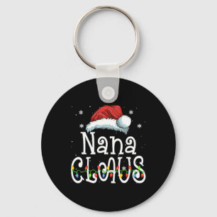Nana Claus Christmas Pajama Family Matching Xmas  Key Ring