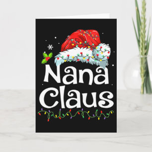 Nana Claus Christmas Pajama Family Matching Xmas L Card