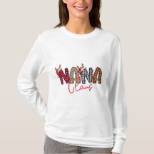 Nana Claus Retro Christmas Design T-Shirt