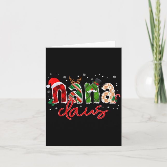 Nana Claus Santa Claus Family Matching Christmas P Card (Front)