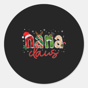 Nana Claus Santa Claus Family Matching Christmas P Classic Round Sticker