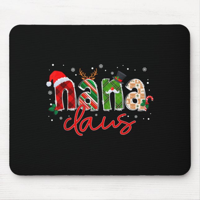 Nana Claus Santa Claus Family Matching Christmas P Mouse Pad (Front)