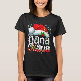 Nana Claus Shirt Christmas Lights Pajama Family Ma