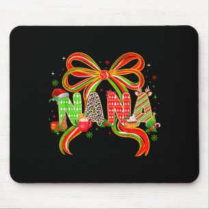 Nana Coquette Bow Christmas Pajamas Xmas Tree Coco Mouse Pad
