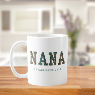 Nana customised year - trendy floral Coffee Mug