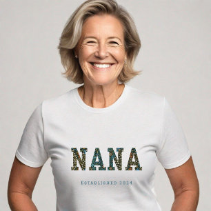 Nana customised year - trendy floral T-Shirt