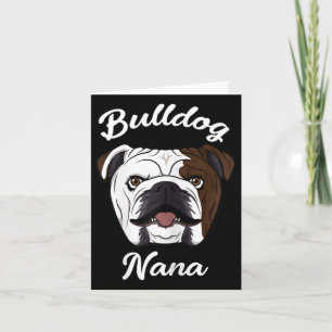 Nana Cute English Bulldog Grandma Card