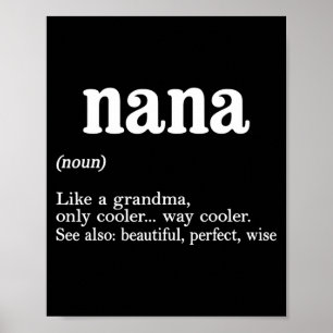 Nana Definition Funny Mom Mothers Day Poster