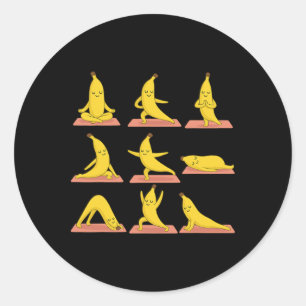 Nana Doing Yoga Vegan Kawaii Zen Meditation Classic Round Sticker