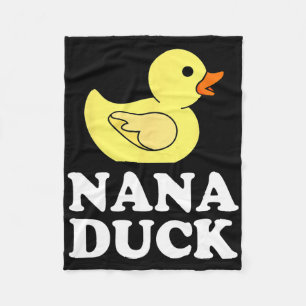 Nana Duck Shirt Funny Mothers Day Mama Rubber Duck Fleece Blanket