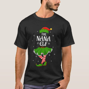 Nana Elf Christmas Family Grandma Women Elf Squad T-Shirt